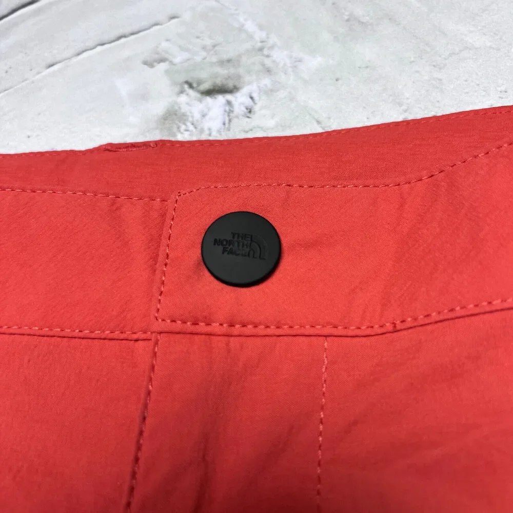 The North Face Cargo Hiking Shorts SIZE 38 Red Orange Nylon Quick Dry Gorpcore